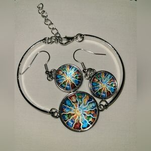 ZODIAC BOHEMIAN STYLE! PENDANT ON SILVER CHAIN! BRACELET ON SILVER CHAIN! EARRIN